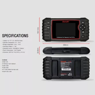 Diagnostika iCarsoft CR Pro - profesionální diagnostický nástroj pro multi-brand vozidla - multi