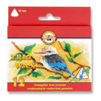 Voskovky Koh-I-Noor Trio Wax 8272 trojhr.10mm 12 barev Voskovky Koh-I-Noor Trio Wax 8272 trojhr.10mm 12 barev
