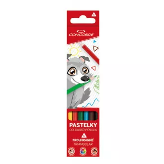 Pastelky Concorde trojhranné 6ks Pastelky Concorde trojhranné 6ks