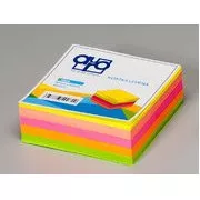 Blok kostka 9x9cm lepená neon barvy 400 listů
