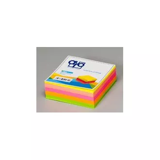 Blok kostka 9x9cm lepená neon barvy 400 listů Blok kostka 9x9cm lepená neon barvy 400 listů
