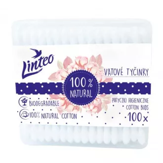 Vatové tyčinky eko Linteo 100ks box Vatové tyčinky eko Linteo 100ks box