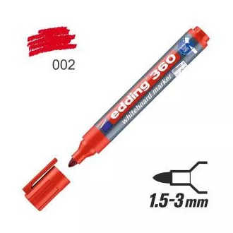 Popisovač Edding 360 na bílé tabule červený válcový hrot 1,5-3mm Popisovač Edding 360 na bílé tabule červený válcový hrot 1,5-3mm