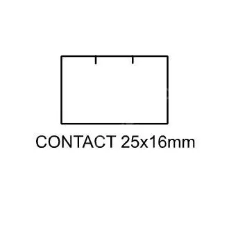 Etikety Contact 25x16mm bílé obdélníkové