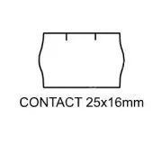 Etikety Contact 25x16mm bílé oblé