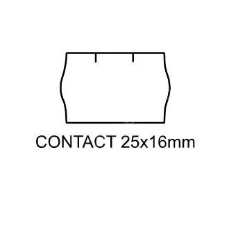 Etikety Contact 25x16mm bílé oblé Etikety Contact 25x16mm bílé oblé
