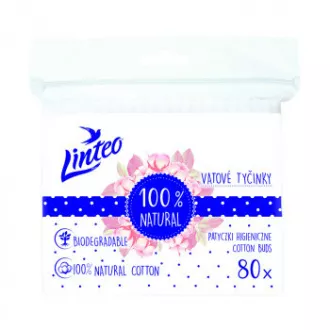 Vatové tyčinky eko Linteo 80ks zip Vatové tyčinky eko Linteo 80ks zip