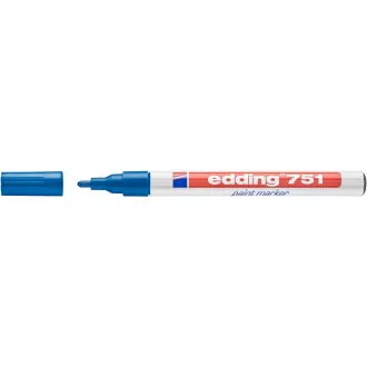 Popisovač Edding 751 lakový modrý válcový hrot 1-2mm