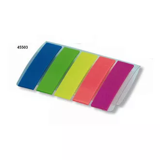 Záložky samolepící PP 12x48,5mm 5 neon barev 5x20 listů Concorde