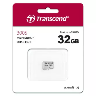 TRANSCEND MicroSDHC karta 32GB 300S, UHS-I U1, bez adaptéru TRANSCEND MicroSDHC karta 32GB 300S, UHS-I U1, bez adaptéru