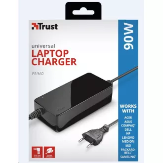 TRUST Univerzální napájecí adaptér pro notebooky Primo 90W-19V Laptop Charger TRUST Univerzální napájecí adaptér pro notebooky Primo 90W-19V Laptop Charger