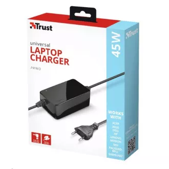 TRUST Univerzální napájecí adaptér pro notebooky 45W Primo Laptop Charger TRUST Univerzální napájecí adaptér pro notebooky 45W Primo Laptop Charger