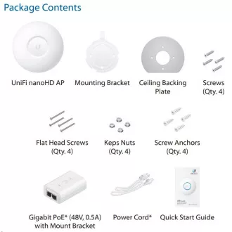 UBNT UniFi AP nanoHD, 3-PACK, bez PoE! [vnitřní AP, 2.4+5GHz (300Mbps+1733Mbps), MU-MIMO, 802.11a/b/g/n]