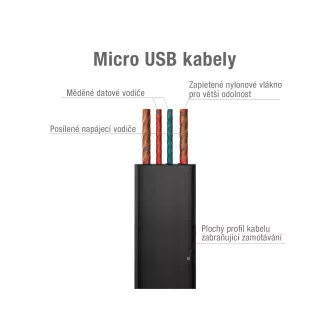 AVACOM MIC-120K kabel USB - Micro USB, 120cm, černá AVACOM MIC-120K kabel USB - Micro USB, 120cm, černá