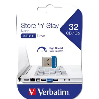 VERBATIM Flash Disk 32GB Store 'n' Stay Nano, USB 3.0 VERBATIM Flash Disk 32GB Store 'n' Stay Nano, USB 3.0