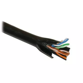 UTP kabel PlanetElite, Cat5E, drát, dvojitý venkovní PE+PE, černý, 305m, cívka UTP kabel PlanetElite, Cat5E, drát, dvojitý venkovní PE+PE, černý, 305m, cívka