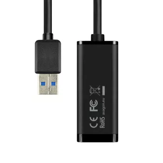 AXAGON ADE-SR, USB-A 3.2 Gen 1 - Gigabit Ethernet síťová karta, auto instal, černá AXAGON ADE-SR, USB-A 3.2 Gen 1 - Gigabit Ethernet síťová karta, auto instal, černá