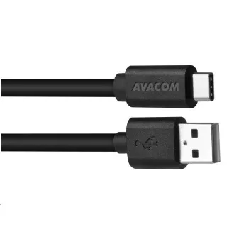 Datový a nabíjecí kabel USB - USB Type-C, 100cm, černá