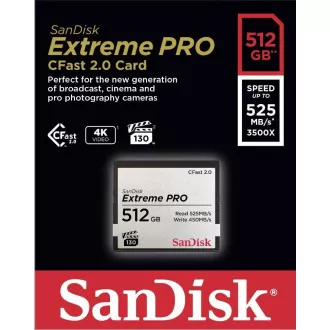 SanDisk CFAST 2.0 512GB Extreme Pro (525 MB/s VPG130) SanDisk CFAST 2.0 512GB Extreme Pro (525 MB/s VPG130)