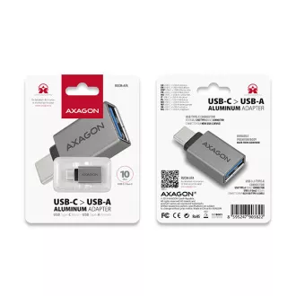 AXAGON RUCM-AFA, redukce USB-C (M) -> USB-A (F), USB 3.2 Gen 2, 3A, ALU AXAGON RUCM-AFA, redukce USB-C (M) -> USB-A (F), USB 3.2 Gen 2, 3A, ALU
