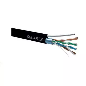 Instalační kabel Solarix venkovní FTP, Cat5E, drát, PE, samonosný, cívka 305m SXKD-5E-FTP-PE-SAM Instalační kabel Solarix venkovní FTP, Cat5E, drát, PE, samonosný, cívka 305m SXKD-5E-FTP-PE-SAM
