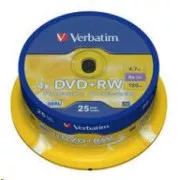 VERBATIM DVD+RW(25-Pack)Spindle/4x/DLP/4.7GB