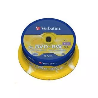 VERBATIM DVD+RW(25-Pack)Spindle/4x/DLP/4.7GB VERBATIM DVD+RW(25-Pack)Spindle/4x/DLP/4.7GB