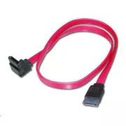 PREMIUMCORD Kabel SATA 0, 5m 1x90°+1x rovný konektor