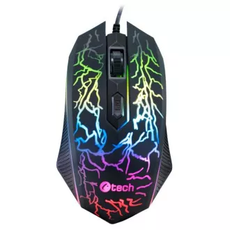 C-TECH herní myš Tychon (GM-03P), casual gaming, herní, 7 barev podsvícení, 3200DPI, USB C-TECH herní myš Tychon (GM-03P), casual gaming, herní, 7 barev podsvícení, 3200DPI, USB