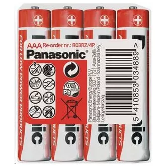 PANASONIC Zinkouhlíkové baterie Red Zinc R03RZ/4P AAA 1, 5V (shrink 4ks) PANASONIC Zinkouhlíkové baterie Red Zinc R03RZ/4P AAA 1, 5V (shrink 4ks)