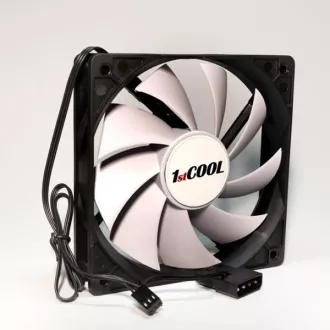 1stCOOL ventilátor SILENT, 12 cm Black/White 3pin/Molex 1stCOOL ventilátor SILENT, 12 cm Black/White 3pin/Molex