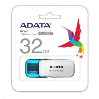 ADATA Flash Disk 32GB UV240, USB 2.0 Dash Drive, bílá ADATA Flash Disk 32GB UV240, USB 2.0 Dash Drive, bílá