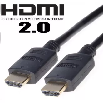 PREMIUMCORD Kabel HDMI 2.0 High Speed + Ethernet, zlacené konektory, 1, 5m PREMIUMCORD Kabel HDMI 2.0 High Speed + Ethernet, zlacené konektory, 1, 5m