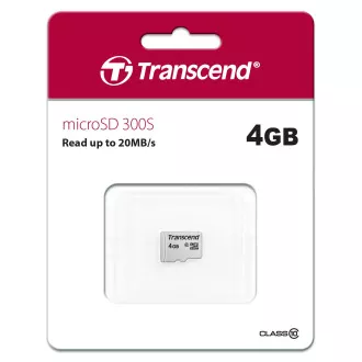 TRANSCEND MicroSDHC karta 4GB 300S, Class 10, bez adaptéru TRANSCEND MicroSDHC karta 4GB 300S, Class 10, bez adaptéru