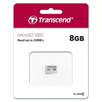 TRANSCEND MicroSDHC karta 8GB 300S, Class 10, bez adaptéru TRANSCEND MicroSDHC karta 8GB 300S, Class 10, bez adaptéru