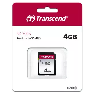 TRANSCEND SDHC karta 4GB 300S, Class 10 (R:20/W:10 MB/s) TRANSCEND SDHC karta 4GB 300S, Class 10 (R:20/W:10 MB/s)