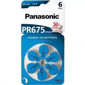 PANASONIC Zinkovzduchová baterie PR-675(44)/6LB AA 1, 2V (Blistr 6ks) PANASONIC Zinkovzduchová baterie PR-675(44)/6LB AA 1, 2V (Blistr 6ks)