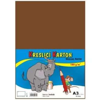 Kreslící karton A3/180g 50 listů hnědý Kreslící karton A3/180g 50 listů hnědý