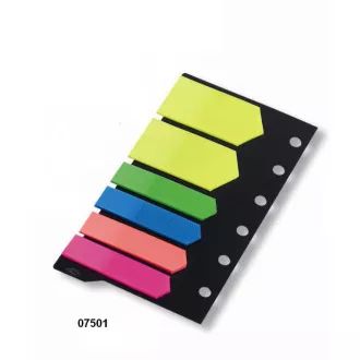 Záložky samolepící PP šipka 12x44mm a 46x25mm 5 neon barev 6x20 listů Concorde Záložky samolepící PP šipka 12x44mm a 46x25mm 5 neon barev 6x20 listů Concorde