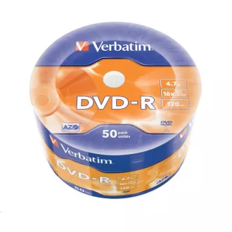 VERBATIM DVD-R (50-Pack) 16x WRAP 4.7GB MATT VERBATIM DVD-R (50-Pack) 16x WRAP 4.7GB MATT