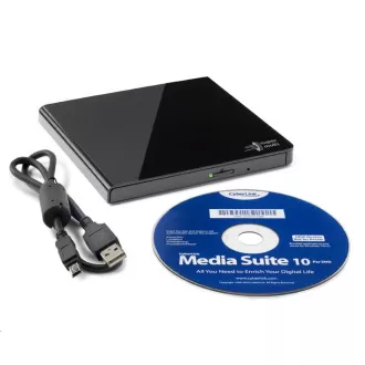 HITACHI LG - externí mechanika DVD-W/CD-RW/DVD±R/±RW/RAM GP57EB40, Slim, Black, box+SW HITACHI LG - externí mechanika DVD-W/CD-RW/DVD±R/±RW/RAM GP57EB40, Slim, Black, box+SW