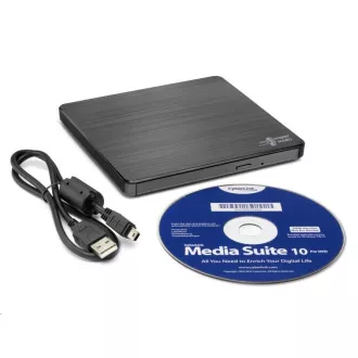 HITACHI LG - externí mechanika DVD-W/CD-RW/DVD±R/±RW/RAM GP60NB60, Slim, Black, box+SW HITACHI LG - externí mechanika DVD-W/CD-RW/DVD±R/±RW/RAM GP60NB60, Slim, Black, box+SW