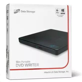HITACHI LG - externí mechanika DVD-W/CD-RW/DVD±R/±RW/RAM GP60NB60, Slim, Black, box+SW HITACHI LG - externí mechanika DVD-W/CD-RW/DVD±R/±RW/RAM GP60NB60, Slim, Black, box+SW