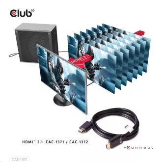 Club3D Kabel Ultra Rychlý HDMI™ Certifikovaný 4K 8K60Hz 48Gbps (M/M), 1m, 30 AWG Club3D Kabel Ultra Rychlý HDMI™ Certifikovaný 4K 8K60Hz 48Gbps (M/M), 1m, 30 AWG