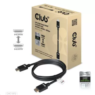 Club3D Kabel Ultra Rychlý HDMI™ Certifikovaný HDMI™ 4K120Hz, 8K60Hz, 2m, 28 AWG Club3D Kabel Ultra Rychlý HDMI™ Certifikovaný HDMI™ 4K120Hz, 8K60Hz, 2m, 28 AWG