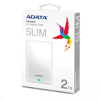 ADATA Externí HDD 2TB 2, 5" USB 3.0 DashDrive HV620S, bílá
