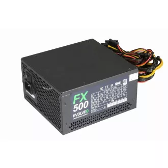 EVOLVEO FX 500, zdroj 500W ATX, 14cm, tichý, 80+ White, záruka 3 roky, černý EVOLVEO FX 500, zdroj 500W ATX, 14cm, tichý, 80+ White, záruka 3 roky, černý