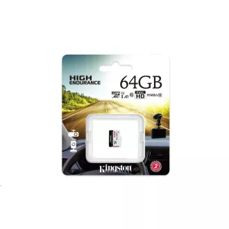 Kingston MicroSDXC karta 64GB microSD XC High Endurance, 95R Class 10 UHS-I U1