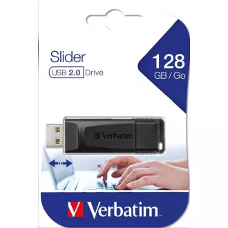 VERBATIM Flash Disk 128GB Store 'n' Go Slider, černá VERBATIM Flash Disk 128GB Store 'n' Go Slider, černá