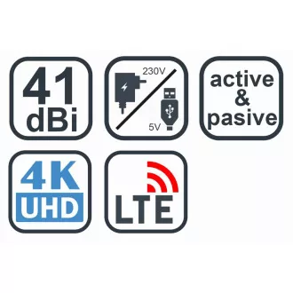 EVOLVEO Xany 2C LTE 230/5V, aktivní pokojová anténa FM/DAB+/DVB-T/T2, filtr LTE EVOLVEO Xany 2C LTE 230/5V, aktivní pokojová anténa FM/DAB+/DVB-T/T2, filtr LTE